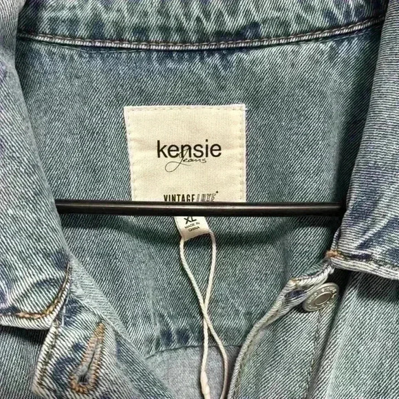 Kensie Vintage LUXE Jean jacket XL NWT - Picture 4 of 6